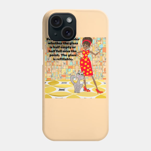 People Who Wonder whether the Glass is Half empty Phone Case by Lynndarakos