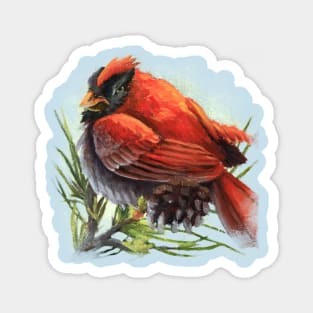 Cranky Cardinal Magnet