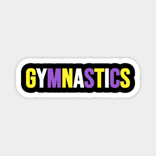 GYMNASTICS (nonbinary flag colors) Magnet