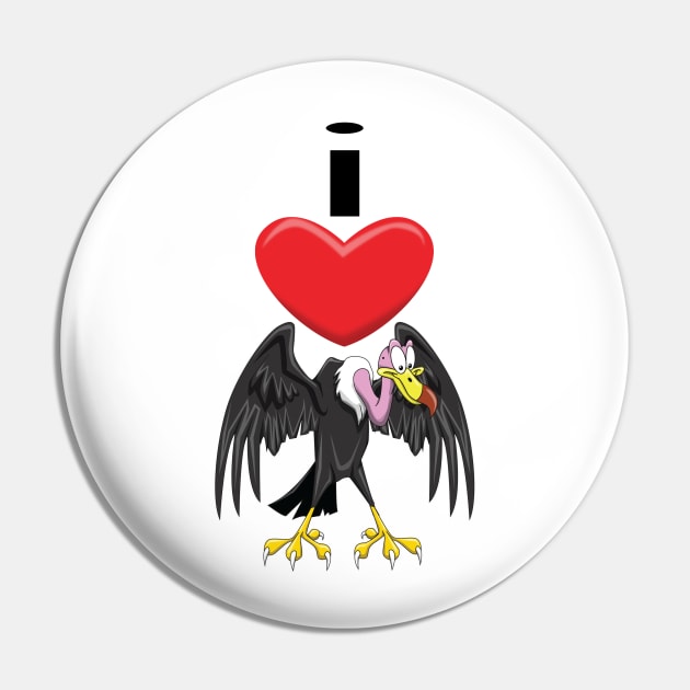 I Heart Vultures Pin by Wickedcartoons