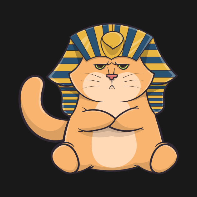 A british short hair golden cat with pharaoh accessories by Hidaydesign