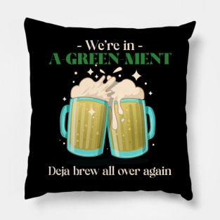 St Patricks day brew design Pillow