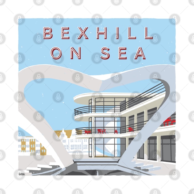 Bexhill-On-Sea Retro Style Poster by WonderWebb