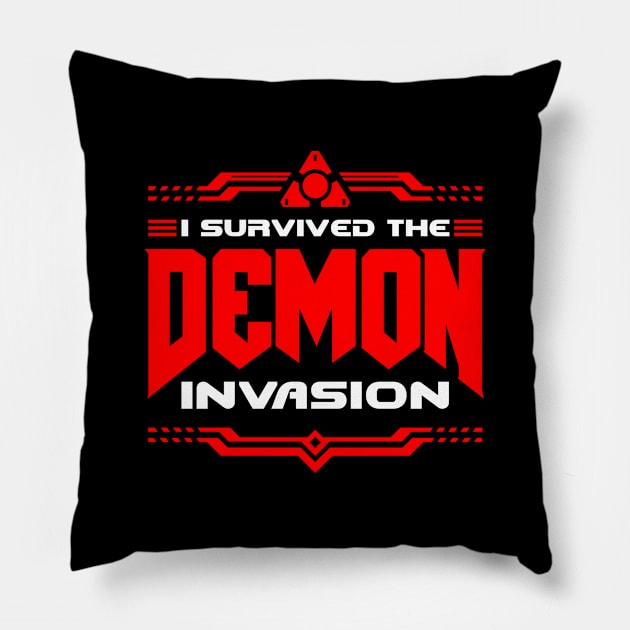 I survived the Demon Invasion Pillow by demonigote