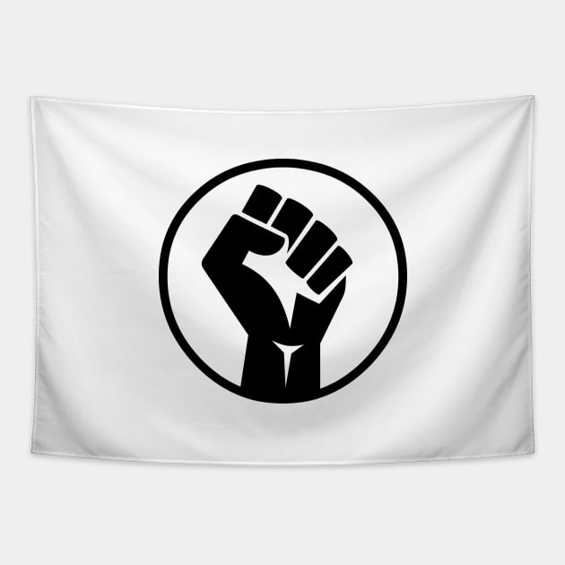 Black Power Fist Tapestry by ballhard