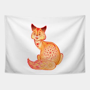 Cute red fox Tapestry