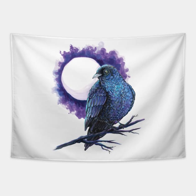 Beautiful Raven Bird Tapestry by obillwon