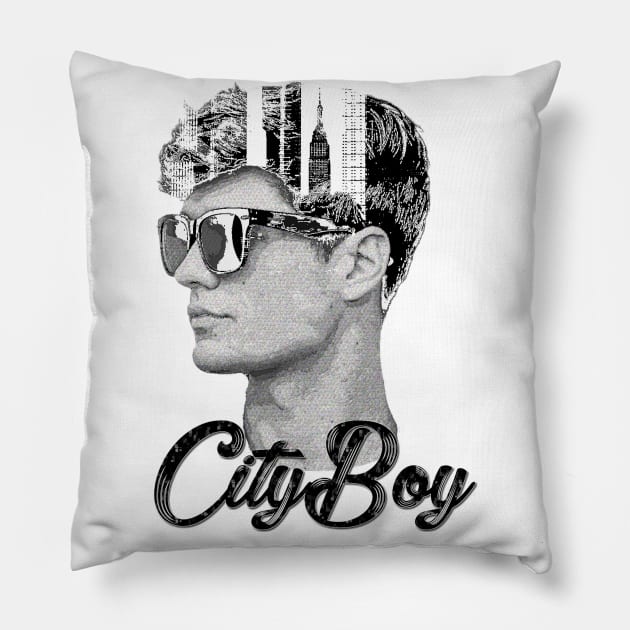 City Boy Pillow by Notorious Arts