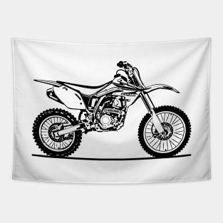 CRF150R Motorcycle Sketch Art Tapestry