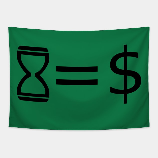 Time Is Money Pictogram Tapestry by POD Creations