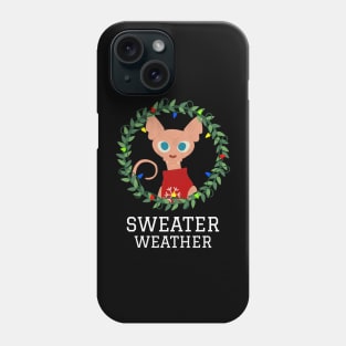 Sweater Weather Funny Cat Christmas Phone Case