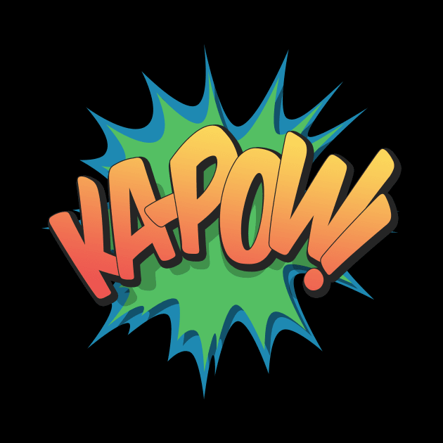 Ka-pow! - Pop Art, Comic Book Style, Cartoon Text Burst. by Brartzy