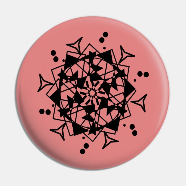 Geomatry mandala black design Pin by Devshop997