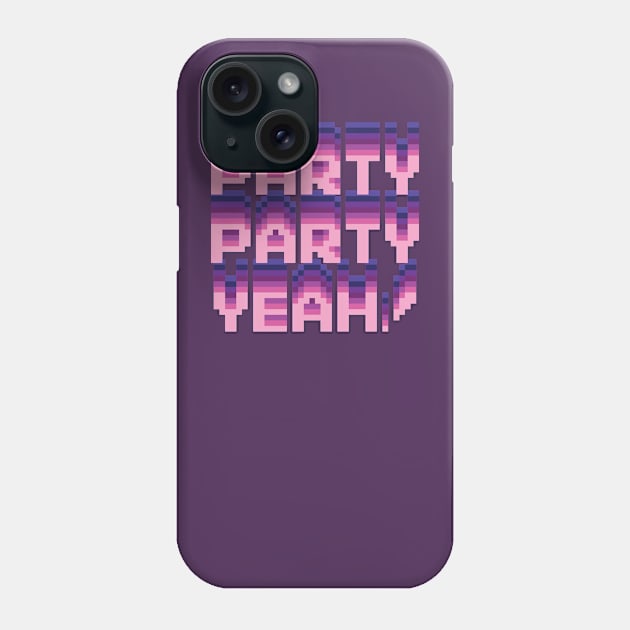 Party party yeah! Cute colors and pixels! Phone Case by WildEggplant