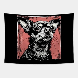 Retro Art Chihuahua Dog Lover Tapestry