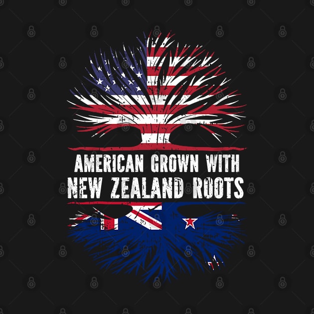 American Grown with New Zealand Roots USA Flag by silvercoin