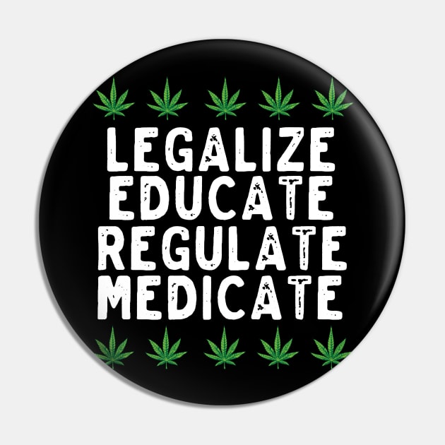 Legalize Educate Regulate Medicate | Medical Marijuana Pin by thingsandthings