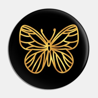 Butterfly Wings Gold Pin