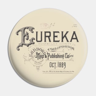 Eureka, California Sanborn Map 1889 Pin