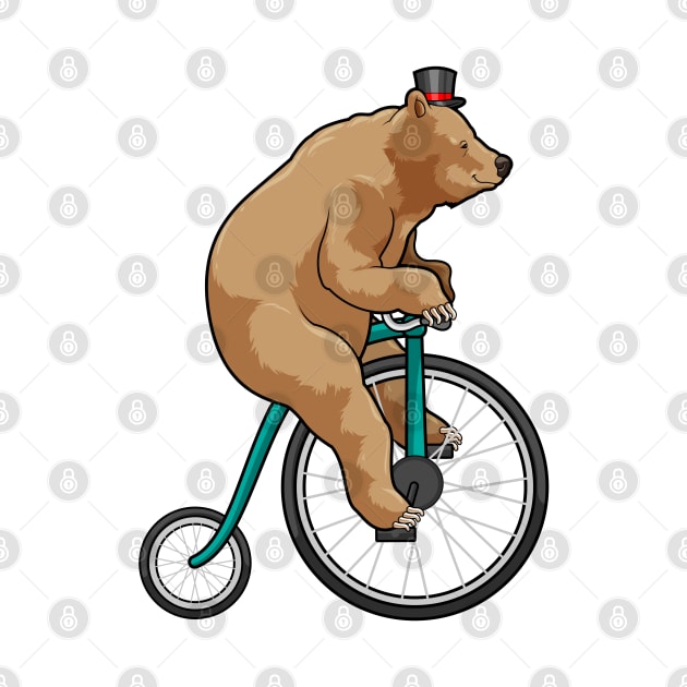 Bear at Circus with Bicycle by Markus Schnabel