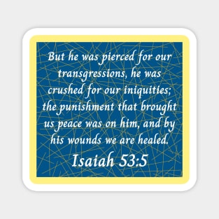 Bible Verse Isaiah 53:5 Magnet