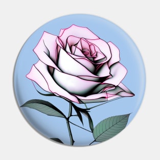 Pretty Pink Geometric Rose Lover Flower for Women, Teens and Girls Pin