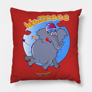 Skater Elephant Pillow