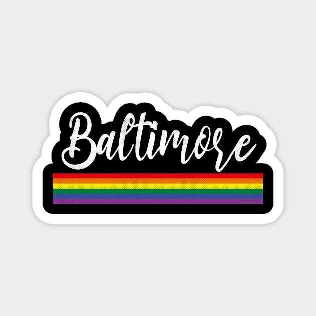 Baltimore, Maryland - MD Pride Simple Rainbow Magnet by thepatriotshop
