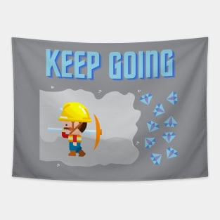 Keep Going: Motivational Mining Metaphor Tapestry