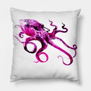 Pink Purple OCtopus Artwork Pillow