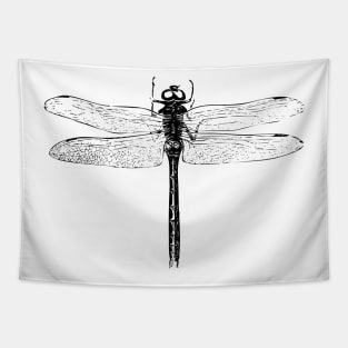 Dragonfly | Vintage Dragonfly | Black and White | Tapestry