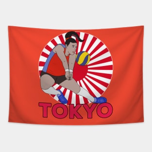Volleyball Tokyo Tapestry