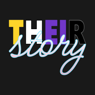 Theirstory womens history month theirstory nonbinary trans pride flag T-Shirt