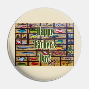 Happy Father's Day with fishing lures collection Pin