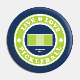 Live Love Pickleball (navy) Pin