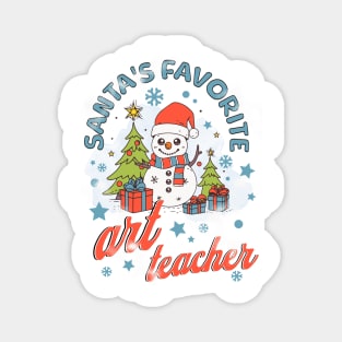 Santa's Favorite Art Teacher Magnet