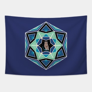 Midnight Meditation Owl Tapestry