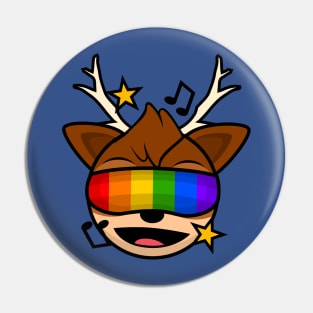 Rainbow Reindeer Ecstatica Pin