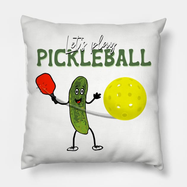 Let's Play Pickleball Pillow by Quick Brown Fox Canada 