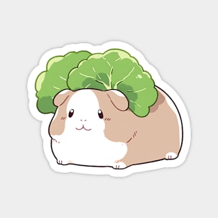 Guinea Pig with Vegetable Afro Magnet