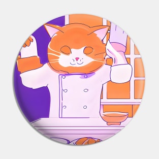 orange cat cooking 03 Pin