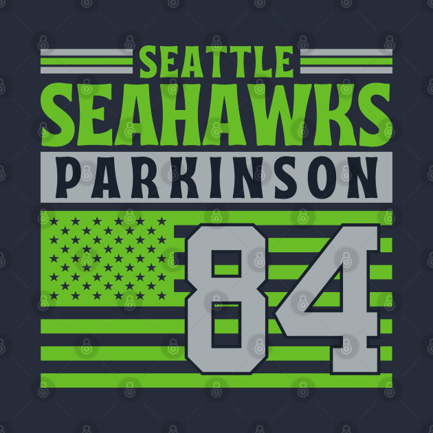 Seattle Seahawks Parkinson 84 American Flag Football by Astronaut.co