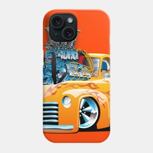 American Classic Hot Rod Pickup Truck Cartoon Phone Case