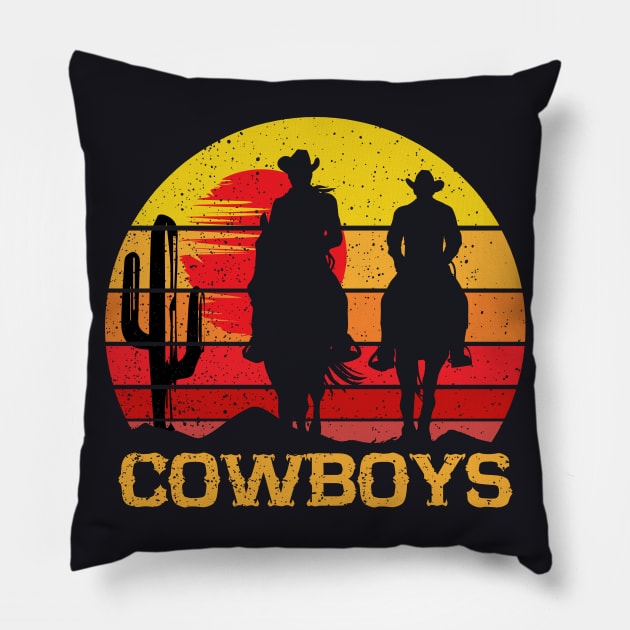 Cowboy Cowboys Vintage Pillow by DARSHIRTS