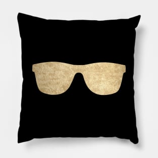 Sunglasses - golden faux foil Pillow