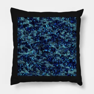 Metallic blue1 Pillow