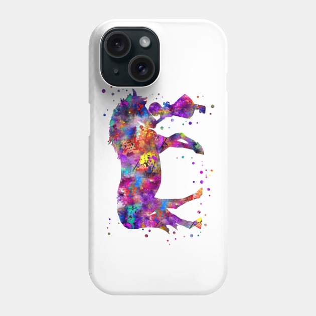 Little girl and horse Phone Case by RosaliArt