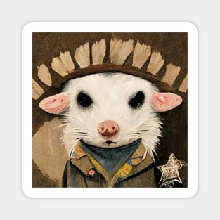 Opossum Sheriff Magnet