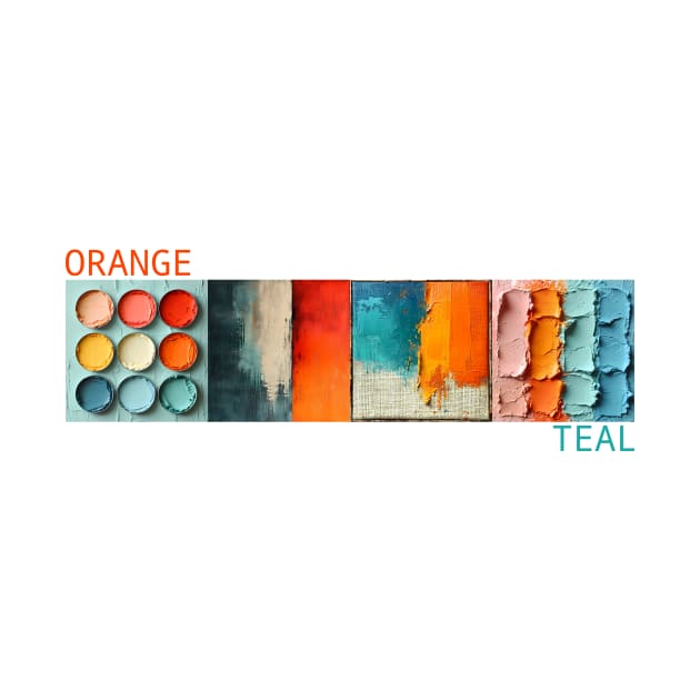 Orange Teal Palette by Polyshirt