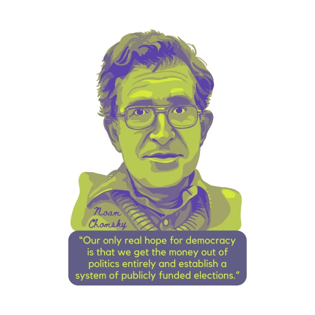 Noam Chomsky Portrait and Quote by Left Of Center